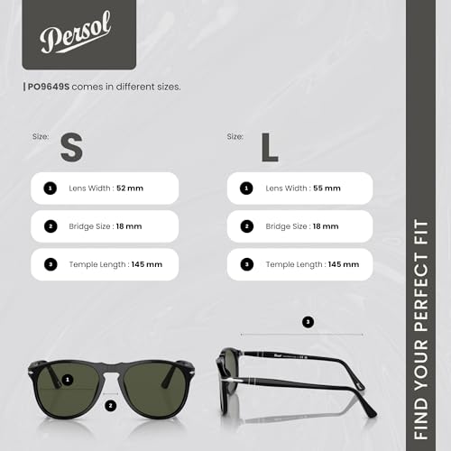 Persol PO9649S Aviator Sunglasses for Men +BUNDLE with ACCESSORY EYEWEAR KIT4