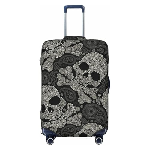 Skull Print Luggage Suitcase Covers Elastic Washable Luggage Protector Luggage Covers For Suitcase