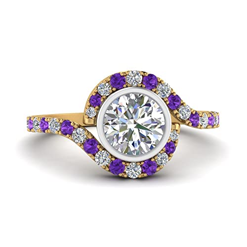 Bague halo pavée ajustable de la taille 47 à 70 pour éviter les erreurs de mesure