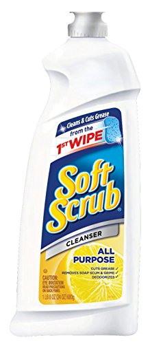 Soft Scrub 00865 Total All Purpose Bath and Kitchen Cleaner, 24oz, 9/Carton