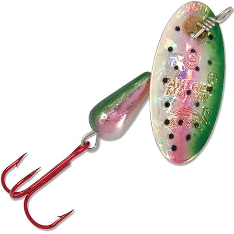 Panther Martin PMHRH_9_RTH Classic Red Hooks Teardrop Spinners Fishing Lure - Rainbow Trout Holographic - 9 (3/8 oz) Cover