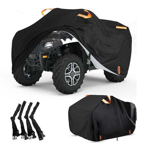 INEZARI ATV Cover Waterproof Outdoor Heavy Duty 300D Oxford 4 Wheeler Cover for Can-Am Outlander 450 570 650 850 1000R Polaris Sportsman 550 570 Quad Cover with Lock Buckles All Weather Protection