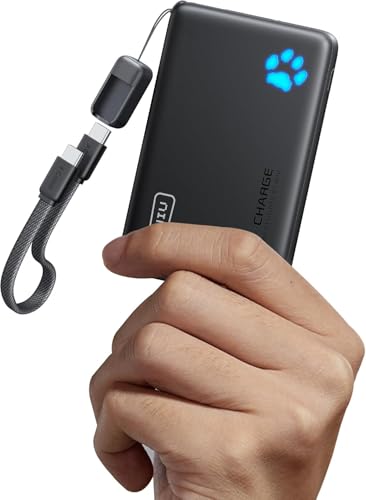 INIU Power Bank, 45 W 10 000 mAh powerbank, lättaste och små, men starka (USB C In & Out), PD3.0 externa mobiltelefonbatterier med flashlight, kompatibel med iPhone 17 16 15 Pro Max Mini Samsung S24