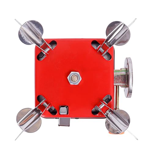 Image of Metal Camping Gas Stove | Portable Gas Stove For Camping Cooking Set | Ultra light |Small For Traveling | Camping Accessories For Outdoor | Red & Silver (1 Gas stove)