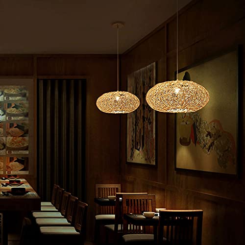 Lustre en bambou rustique pour restaurant et salle à manger chaleureuse - 5