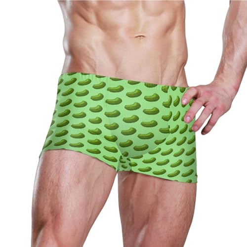 Cucumber Vegetable Mens Swim Trunk Swimwear Bathing Suit Swim Brief Square Leg Board Short S B04048493