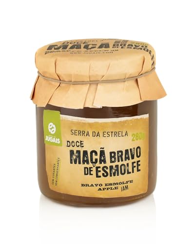 Mermelada de Manzanas Bravo de Esmolfe - Frasco de 280g - Sabor Clásico e Irresistible - Ideal para Postres y Desayunos - Sin Conservantes ni Colorantes - Producto Gourmet de Origen Portugués
