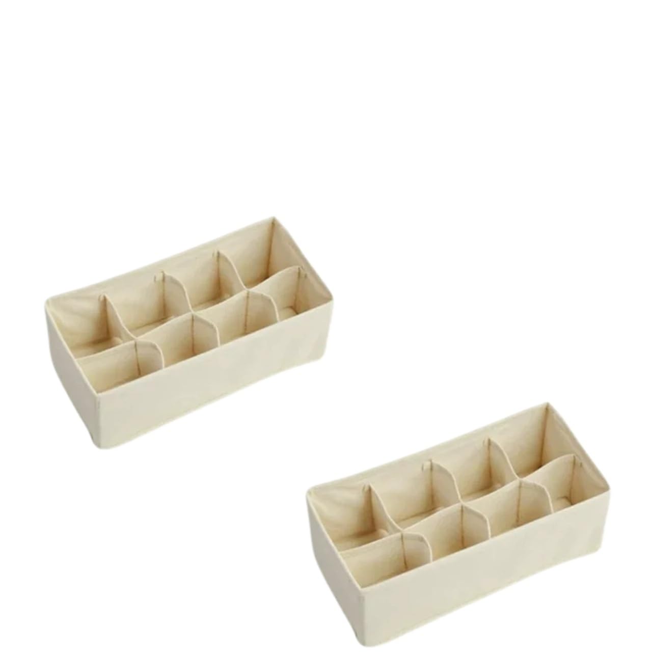 GYTTDERFL Sock Organiser Drawer Underwear Storage Organizer Socks And Bra Pants Box Cabinet For Clothes Ties Wardrobe(Yellow-8grids-2pcs)