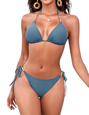 FemiChic Traje de Baño 2 Piezas Sexy Push Up con Relleno Conjuntos de Bikini Correas Laterales Braga de Bikini para Playa y Piscina(Azul Cielo,M) | Ya disponible en tu tienda friki favorita! En mundofriki.es! FemiChic Traje de Baño 2 Piezas Sexy Push Up con Relleno Conjuntos de Bikini Correas Laterales Braga de Bikini para Playa y Piscina(Azul Cielo,M) | Ya disponible en tu tienda friki favorita! En mundofriki.es!