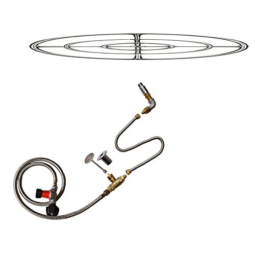 Stanbroil LP Propane Gas Fire Pit Stainless Steel Burner Ring Installation Kit, 30-inch
