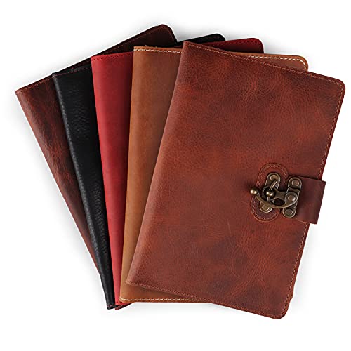 Londo Skórzane Portfolio z Notatnikiem i Zamkiem - Duże, Eleganckie Etui z Prawdziwej Skóry Bydlęcej, Idealne na Dokumenty, Unisex