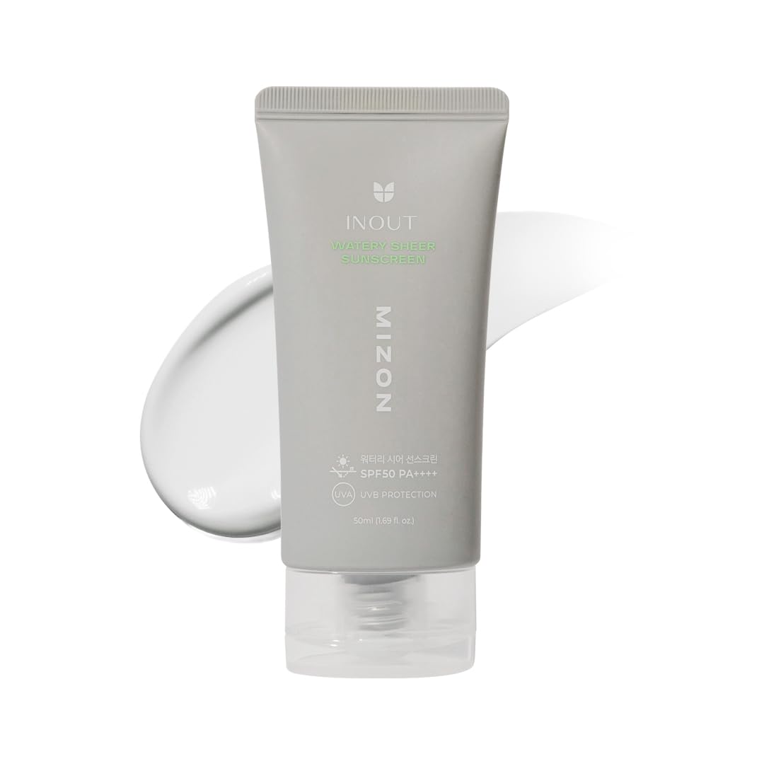 [MIZON] INOUT Płyn do ochrony przeciwsłonecznej SPF50+PA++++ (50 ml) + koreańska pielęgnacja skóry, nawilżający, kwas hialuronowy, 100% wegański