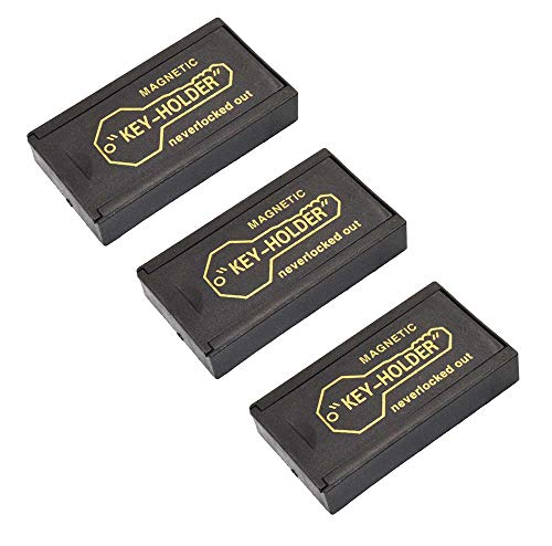 TRUVUE 3 Pack Magnetic Key Holders for Hiding Spare Keys | Size 3