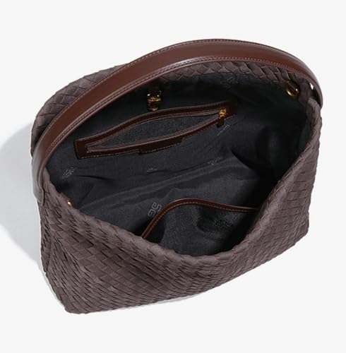 Slouchy Suede Woven Hobo Bags Women Trendy Suede Purse Crossbody Crescent Shoulder Satchel Bag Top Handle Tote Handbag4