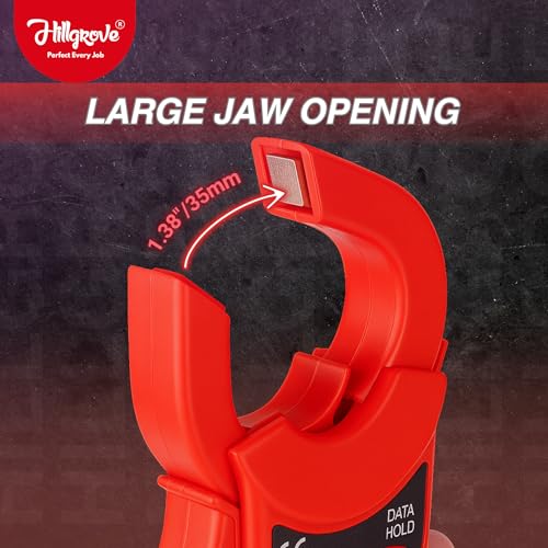Image of Hillgrove HGCM1408M1 Digital Volt Clamp Meter Multimeter AC DC Auto Range Continuity Digital Tester Kit Meter