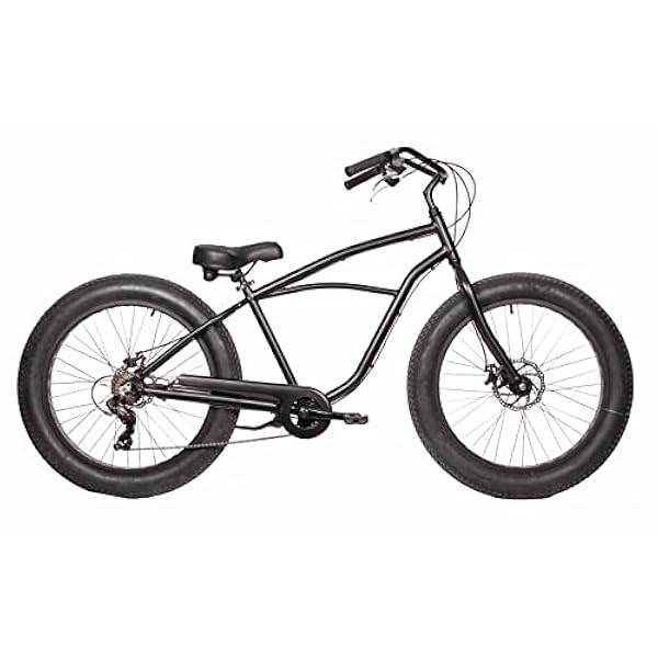 Bicicleta Chopper Crucero Ruedas Fat Bike 26" x 4.0 Cambio de Marchas Shimano 7 velocidades