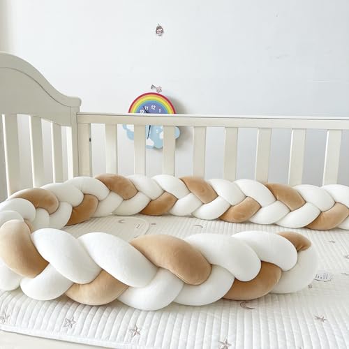 HJZPWB Cojín Protección contra Caídas para El Hogar Cojines Alfombra Anticolisión para Cama Protección Trenza Infantiles Chichoneras Cuna Dormitorio, Sofá, Cama,A09,150cm