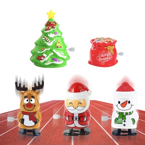 Aufziehspielzeug Weihnachten, 5 Stück Figur Uhrwerk Spielzeug...