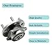 YQAUCES 513263 Front Wheel Bearing and Hub Assembly for Chrysler 200 2011-2014, Sebring/Cirrus 2007-2010, Dodge Avenger 2008-2014 5 Lugs (ABS Encoder)