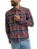 Wrangler Men's Long Sleeve Shirt, Bitter Chocolate Plaid (Flannel), X-Large