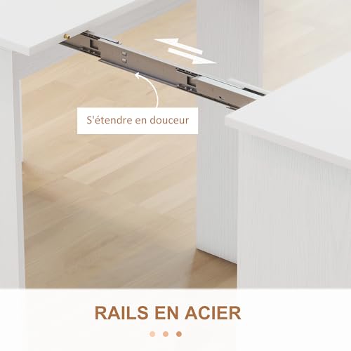 Table à manger pliante extensible 6 pers. 180 cm HOMCOM