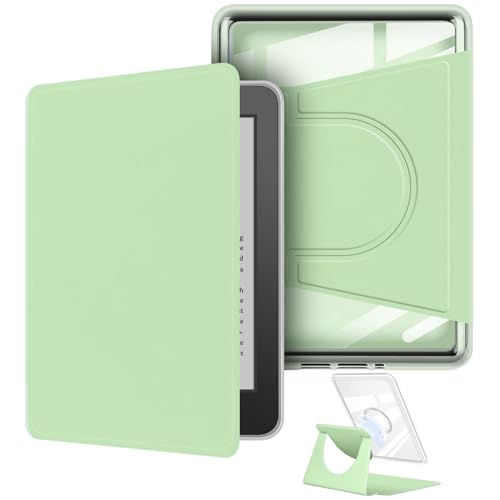 Coque rotative Kindle 6 2024 RS23CV étui de protection amovible au dos transparent