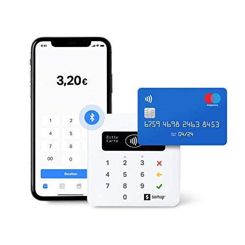 SumUp Air mobiles Kartenterminal zum bargeldlosen Bezahlen mit EC Karte, Kreditkarte Apple & Google Pay und mehr - NFC RFID Geldkartenleser - Praktischer Credit Card Reader - Kontaktlose Kartenzahlung - Image 3