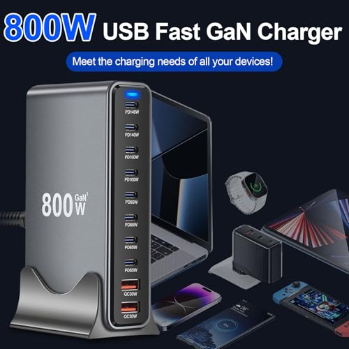 Multi station de charge compacte 12 ports avec sorties rapides QC 30W