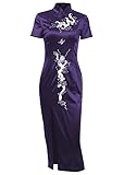 TSMNZMU Cheongsam Dress for Women Gothic Asian Long Dresses Dragon Print Chinese Maxi Dress Japanese Lolita Dresses