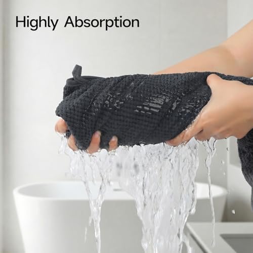 REDKISS Pack of 1 Jumbo Bath Sheet, 40 x 80 Inches Microfiber Oversized Bath Towel for Bathroom, Extra Large & Lightweight, Quick-Dry, Super Soft & Absorbent, Perfect to Wrap Yourself in, Dark Gray - Thumbnail 2