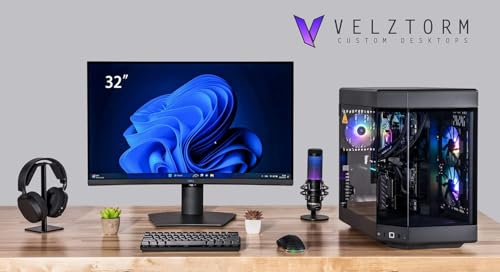 Image of Velztorm Black Praetix Custom Built Y60 Gaming Desktop PC (GeForce RTX 5080 16GB (Beats 4090), Liquid Cooled Intel i9-14900K, 64GB DDR5, 2TB PCIe SSD, 1000W PSU, WiFi 6E, Win 11 Pro)