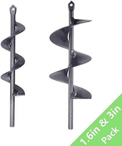 Codirom Auger Drill Bit Garden Drill Bit Garden Plant Auger Hole Digger 1.6