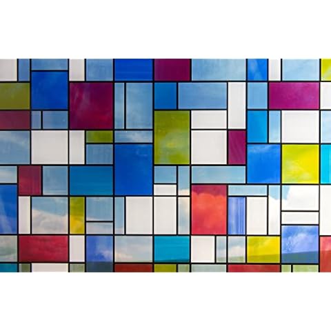Fablon FAB10520 Mondrian Self Adhesive Window Film, Multicolor Cover