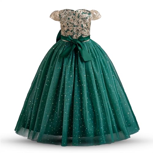 Image of TTYAOVO Girls Pageant Princess Flower Dress Kids Prom Puffy Ball Gowns