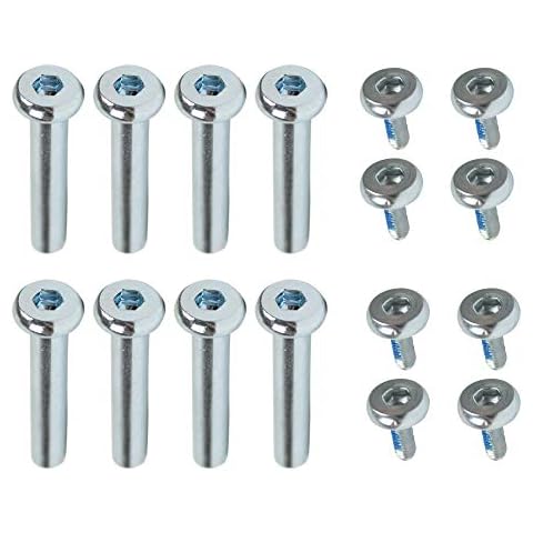 Dime Bag Hardware Inline Skate Axles 8-Pack 33mm Replacement Nuts and Bolts Cover