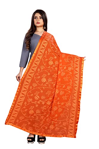 AKSHAR LLC - AKSHAR LLC Foulard en mousseline de soie pour femme pour robe de soirée ou de plage, Orange