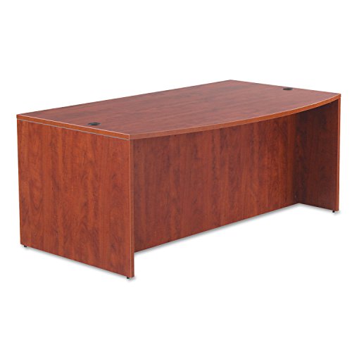 Alera Va227236Mc Valencia Bow Desk Shell, 71W X 35 1/2D To 41 3/8D X 29 5/8H, Medium Cherry #TOP1