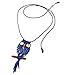 Customized Macrame Owl Necklace Retro Long Pendant Woodland Jewelry - Handmade with Custom Colors