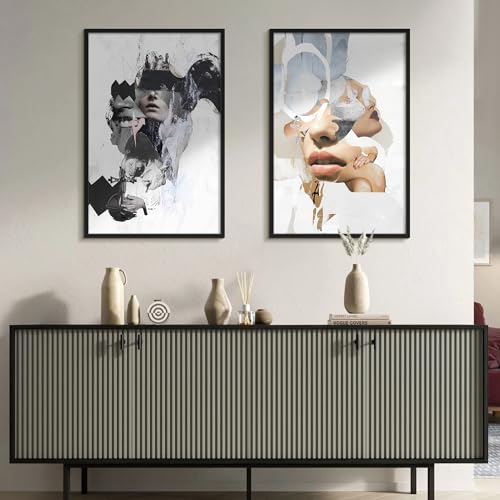 Image of upsimples 24x36 Poster Frame, Display Pictures 20x30 with Mat or 24 x 36 Without, Wall Hanging Picture Frames, Black, 1 Pack