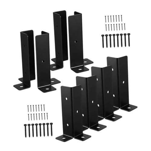 Soporte de base para postes de valla kit de hierro para pérgolas y terrazas de madera exterior
