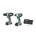 Hitachi KC18DGLS 18V Lithium Ion Cordless Combo Kit DV18DGL Hammer Drill & WH18DGL Impact Driver with 2-1.5Ah Batteries