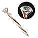 Coopay 12 Pieces Big Crystal Diamond Pens Rose Gold Metal Ballpoint Pens and 12 Pieces Ballpoint Refills in Black Ink for School Office