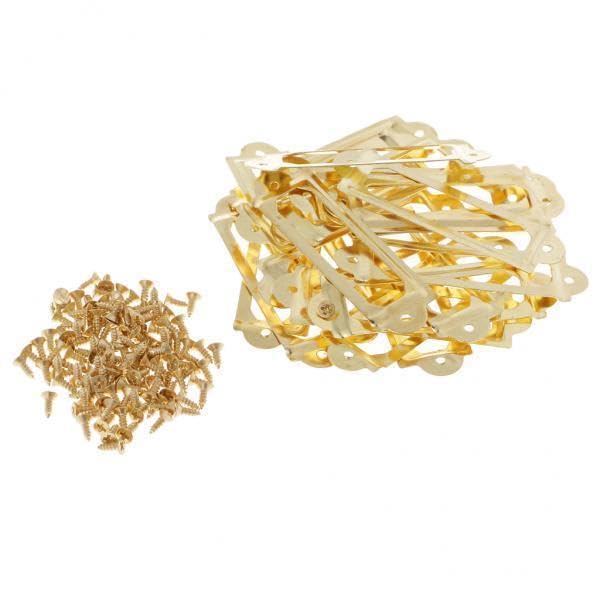 ATORSE Craft Kits 5x20pcs Screw Type Label/Card/tag Holder Drawer Label Pull for DIY Golden -Crafts- Home Arts & Crafts- Framing & Matting- Frames & Supplies-image-40