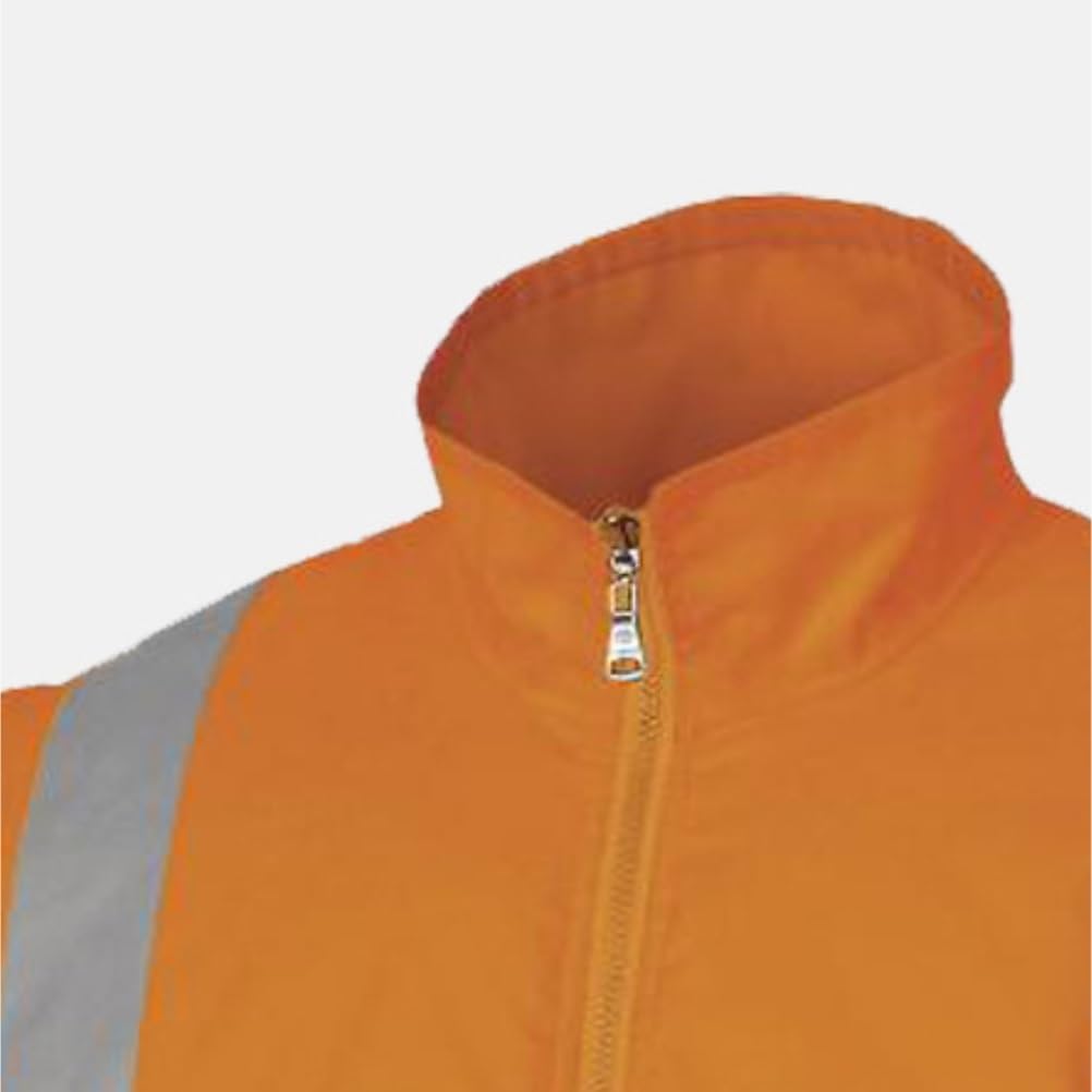Chaleco De Seguridad Chaqueta Reflectante For Hombre, Chaleco Cálido For Obras De Tráfico Y Saneamiento Reflectantes Chaleco De Trabajo
