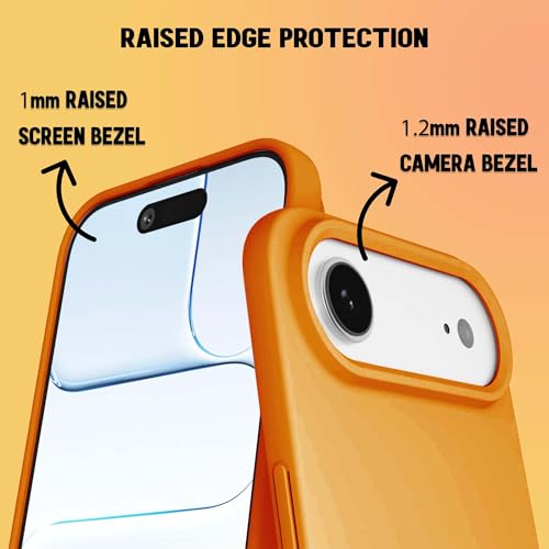 Image of Kratos Active Grip Silicone Case Cover Compatible with iPhone 17 Air - Enhanced Protection, Wireless Magnetic Charging Case with Raised Edge Camera & Screen Protection, Shock-Resistant Design Orange