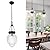 Black Pendant Lights Kitchen Island, Glass Vintage Kitchen Island Lighting, Pendant Lighting over Sink, Farmhouse Pendant Light Fixture Bathroom Lights for Dining Room Entryway, Height Adjustable