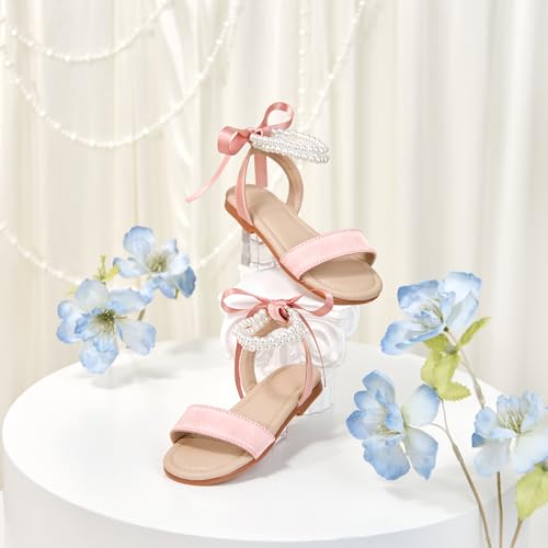 Image of Otter MOMO Girls Open Toe Princess Flat Sandals with Comfort Sole Summer Sandals