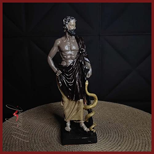 Buste de connaissance haut de gamme, sculpture ancienne de mage romain 31cm - 3