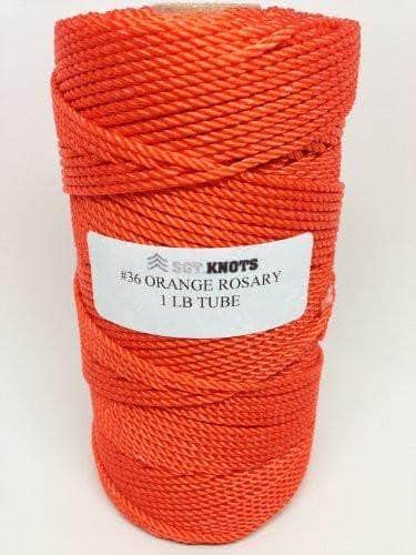 Rosary Twine (#9 Or #36) - Sgt Knots - 3 Strand Twisted Nylon Crafting Twine Made For Rosaries - Easy To Work With, Soft, Even Consistency, Holds Knots - For Classes, Crafts, Diy (486 Ft - 500 Ft) (Orange, #36 - 486 Feet) #TOP1