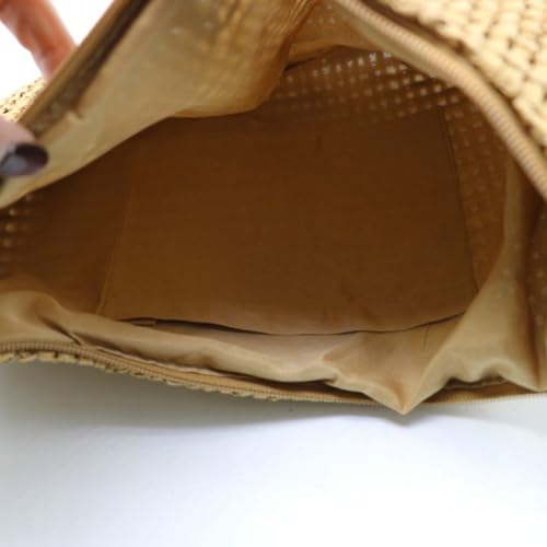 Oversized Dumpling Straw Purse, Handmade Woven Shoulder Bag, Summer Beach Clutch Blending Quirky Style and Practicality4